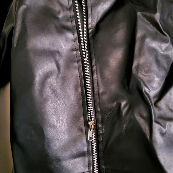 Rock N Roll Faux Leather Jacket Costume 1950s Retro - Picture 3 of 6